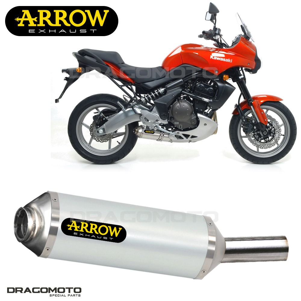 Silencieux Arrow Maxi Race-Tech Kawasaki Versys 650 2011 2012 finition alu haut de gamme