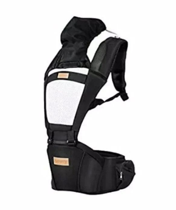 NIB Besrey Black Baby Carrier & Hip Seat with Adjustable Straps