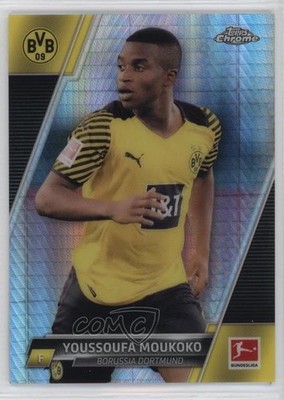 2021 Topps Chrome Bundesliga Prism Refractor 165/199 Youssoufa Moukoko #28 04cw