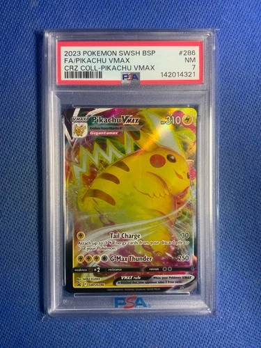 2023 POKÉMON SWSH BSP FA/PIKACHU BMAX VRZ COLL-PIKACHU VMAX PSA 7