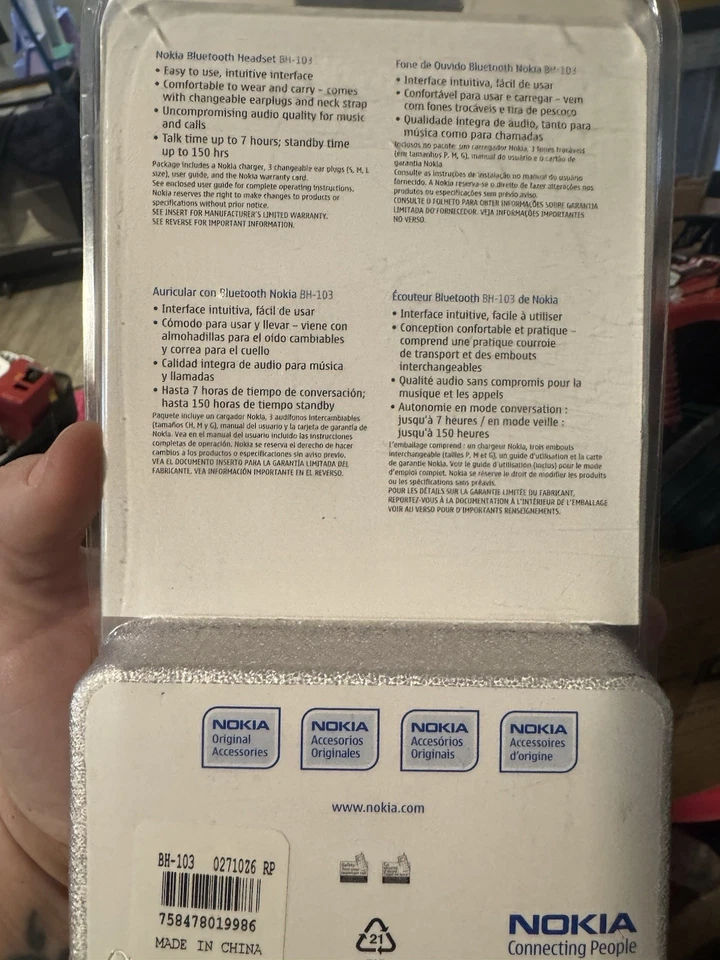 Auriculares Bluetooth Nokia BH-103 NUEVOS EN CAJA Foto 2 de 2