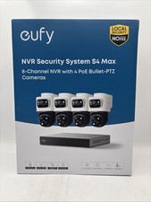 eufy PoE NVR Security System S4 Max 8CH NVR w/4 PoE Bullet 2TB - White - NEW