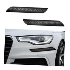 2 PCS Car Bumper Anti-Scratch Strips, Front and Rear Corner Bumper Short Black