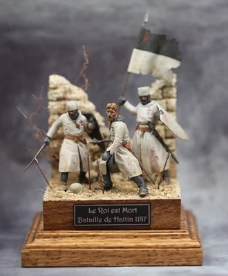 Diorama Figurines Templiers Frank Miniatures 75mm no pegaso no 54mm no 90mm - Photo 1/4