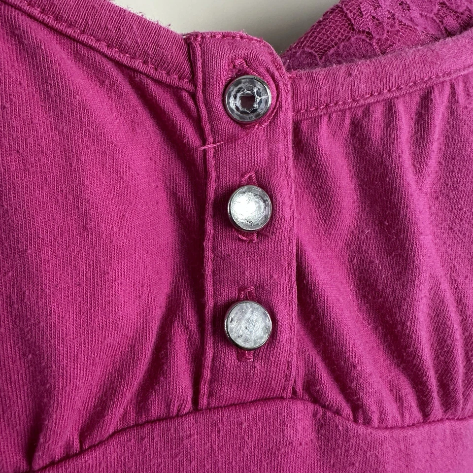 Camiseta sin mangas Bongo Y2K para mujer L Babydoll rosa correa de espagueti acolchada hada grunge Foto 4 de 4