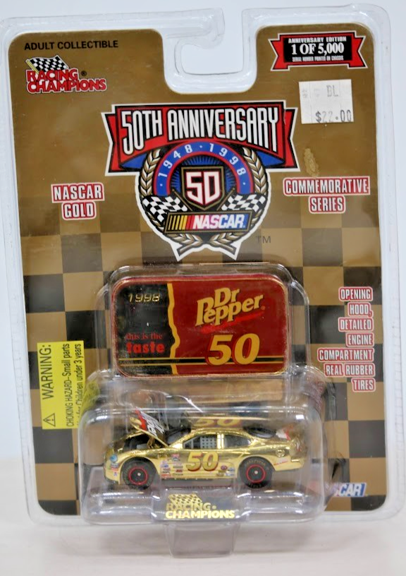 Racing Champions NASCAR 50th Anniversary #50 Dr. Pepper Racing Gold 1:64 NIB