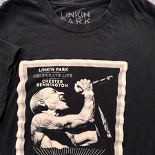 Linkin Park Shirt Mens Medium Black Chester Bennington 2017 Tribute Concert Tee