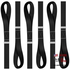 Soft Loop Tie Down Straps - 1500 Load Capacity 4500 Lbs 12 Inch Black Soft Loop Tie Down Straps - 1500 Load Capacity 4500 Lbs 12 Inch Black