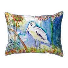 Betsy Drake Summer Wood Stork Large Indoor Outdoor Pillow 16x20