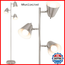 Tangkula Floor Lamp 64 Mid Century Modern 3 Light Tree Standing Tall Pole Lamp