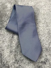 Men's Italo Ferretti Silvi Marina Luxury Silk Tie Italy Blue Geometric 60x 3.5