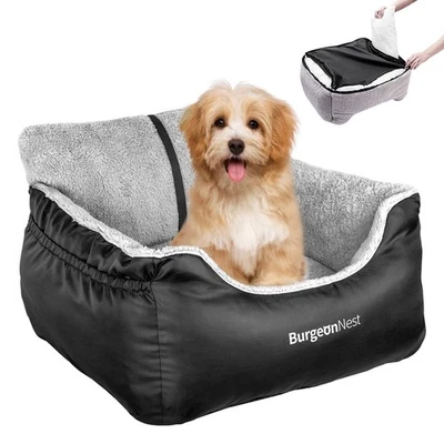 BurgeonNest Dog Car Seat for Small Dogs, Fully Detachable and Washable Cat Ca...