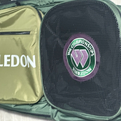 Wimbledon The Championships Tennis Racket Bag Green Purple Vintage