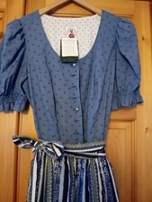 Dirndlkleid Damen Midi Lang - Trachtenkleid Set Für Oktoberfest