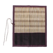 Painting Brush Holder Bamboo Rolling Bag Calligraphy Pen for Case Curtain Pack
