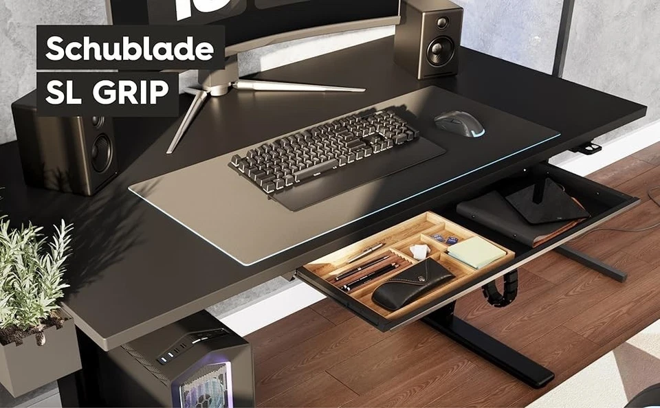 Actiforce Schublade SL Large – Unterbauschublade für Schreibtisch - Schwarz - Bild 2 von 4