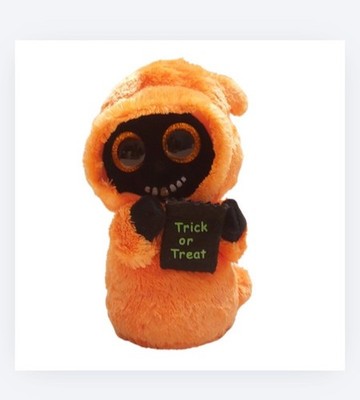 Ty ~ Beanie Boos - TySilk *  GRINNER 2018 Halloween Ghoul Ghost 7'' Plush