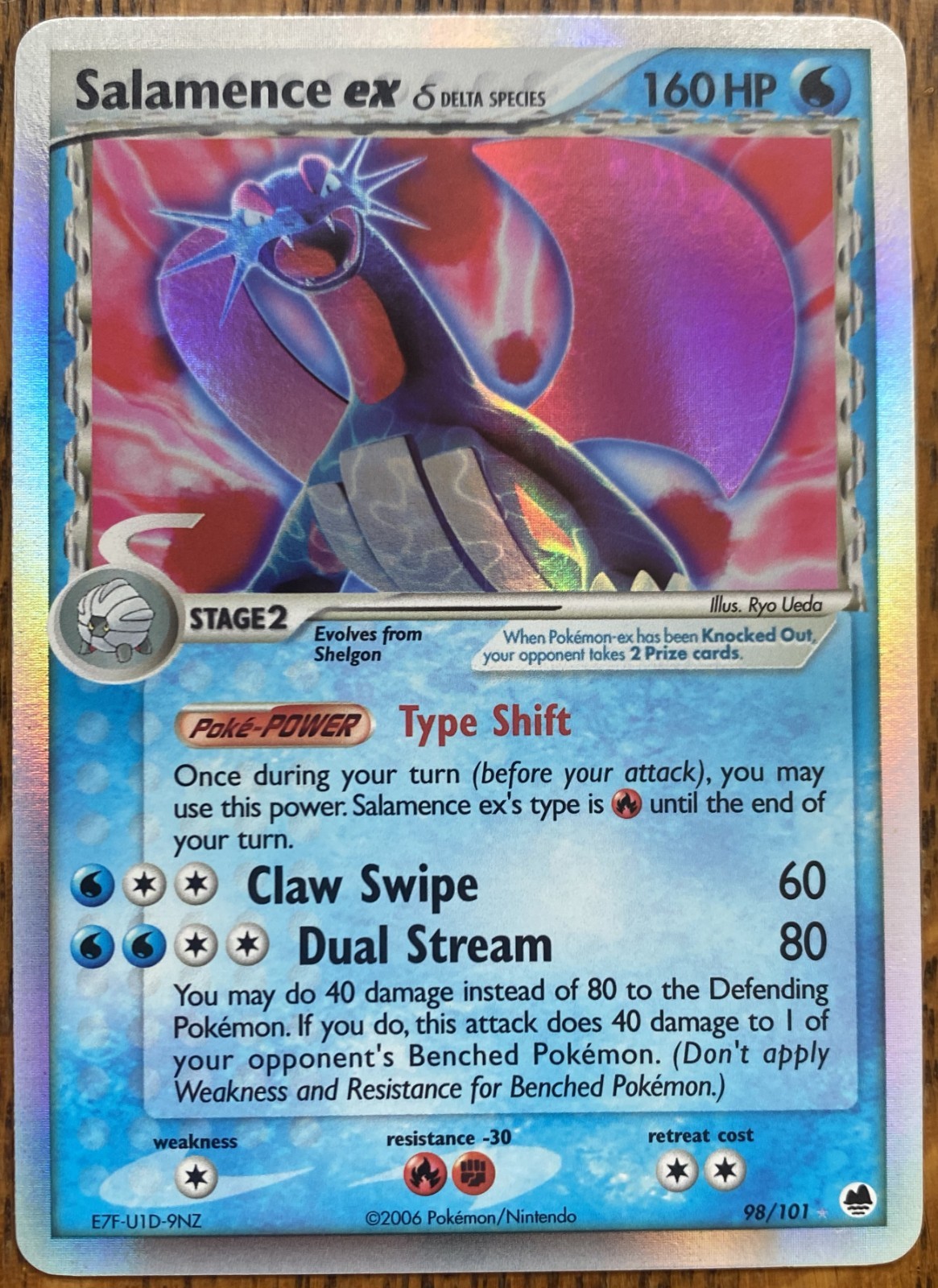 Salamence ex (Delta Species) 98/101 Pokemon Dragon Frontiers Ultra Rare NM NICE!