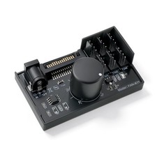 12V 4-Pin PWM Fan Controller, 6 Fans Supported, PC Adapter Hub Black