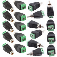 Phono RCA Screws Male Female Plug to AV Screw Terminal Audio/Video Connector Ada