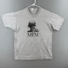 Vintage Vietnam Veteran T Shirt Mens Large Gray 80s Single Stitch USA MADE