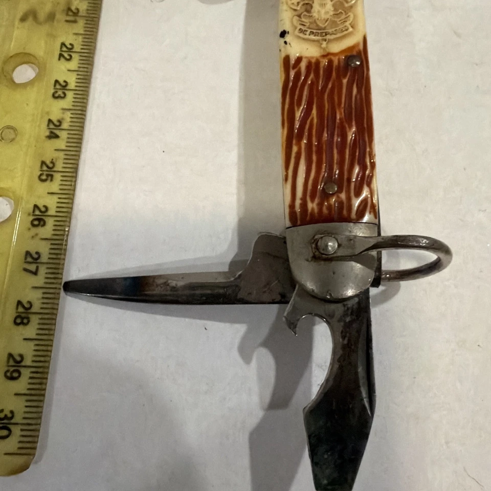 Винтажный 1950-х Imperial бойскаут нож 4 лезвия мульти инструмент карманный нож - Изображение 4 из 4