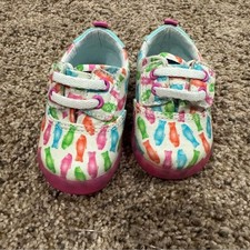 Sperry Top-Sider Baby Boat Shoes Candy Fish Print Size 1M