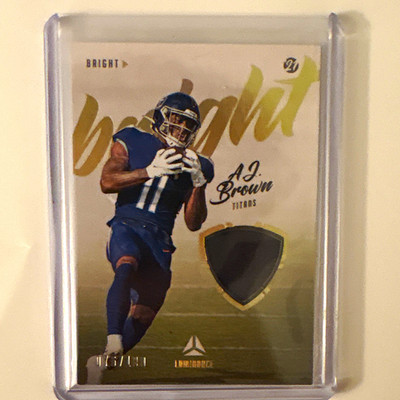 Panini 2021 Luminance A.J. Brown Titans BB-AB Gold /100 MEM