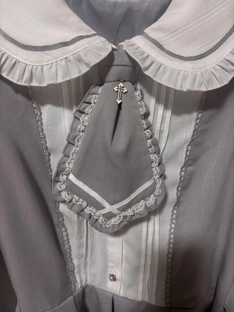 UNDERCOVER Abito bicolore a strati con cravatta miele segreto