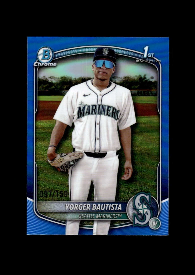 2025 Bowman Chrome: Yorger Bautista Blue Ref 1st /150 RC NM-MT OR BETTER