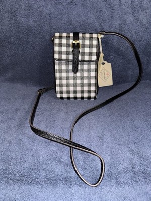 St. John's Bay-Wallet/Small Purse-On A String-Crossbody-Black-white-Check Bag