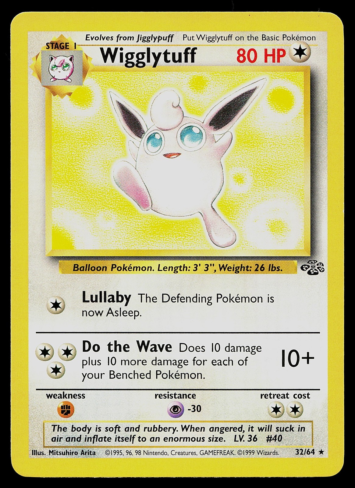 Pokemon Card - Wigglytuff Jungle 32/64 Rare