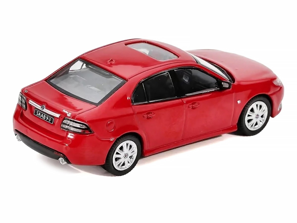 2008 SAAB 9-3 AERO SEDAN RED 1/64 DIECAST MODEL CAR BY GCD X