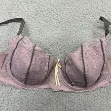 DKNY Bra 36C Balconette Bra 453507 Belle Du Jour Lace Over Balconette Bra