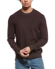 Vince Geo Jacquard Wool  Cashmere Crewneck Sweatshirt Men's