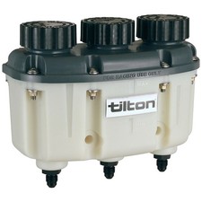 Tilton 3 Kammer Brems- & Kupplungsfl&uuml;ssigkeitsbeh&auml;lter (72-577) AN -4 Gewindeverschraubungen