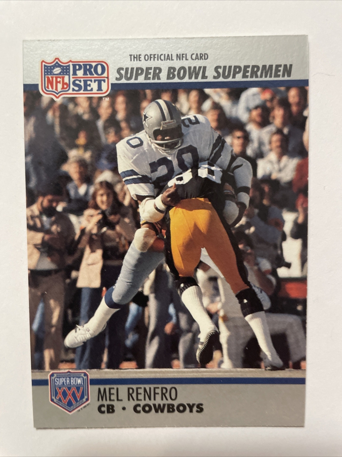MEL RENFRO DALLAS COWBOYS 106 1990 SUPER BOWL SUPERMEN NFL FOOTBALL