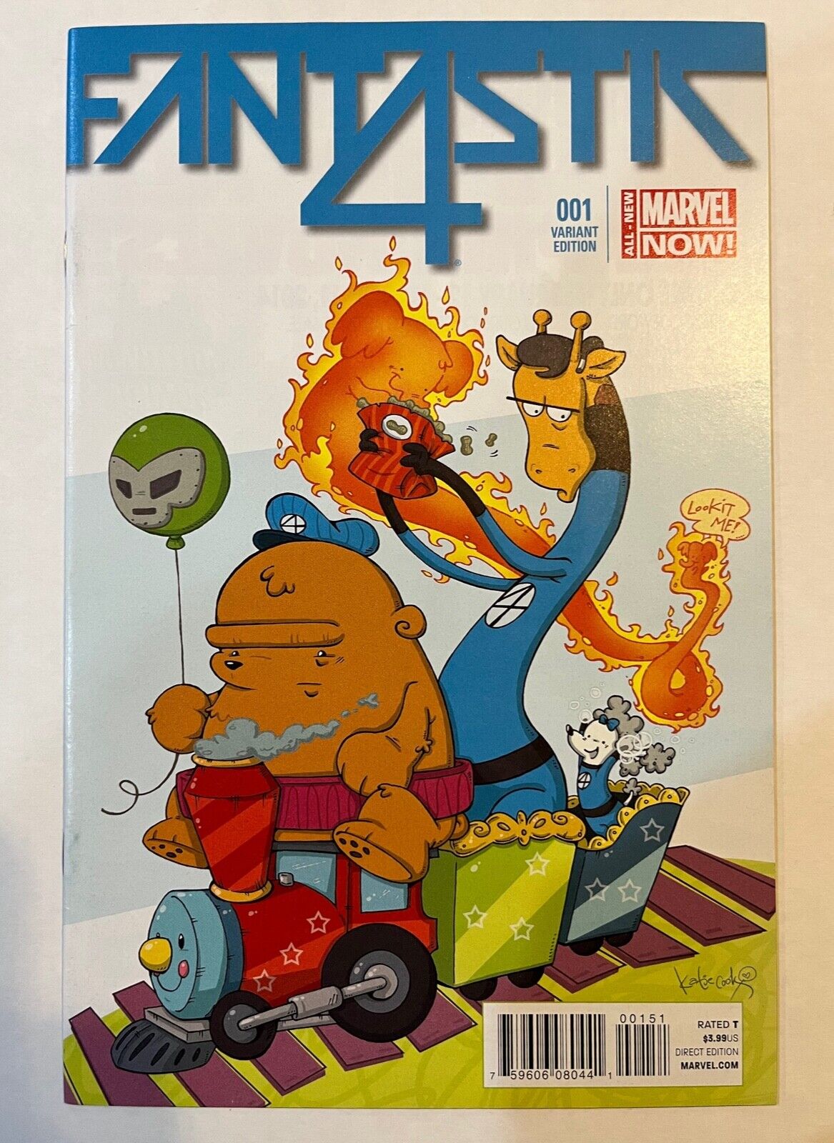 FANTASTIC FOUR 1 (2014) KATIE COOK cute animal variant MARVEL NOW
