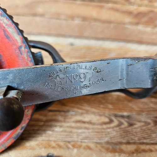 Vintage Millers Falls Adjustable Hand Drill No 97 Shoulder Breast 2 Gear 1912 - Picture 2 of 20