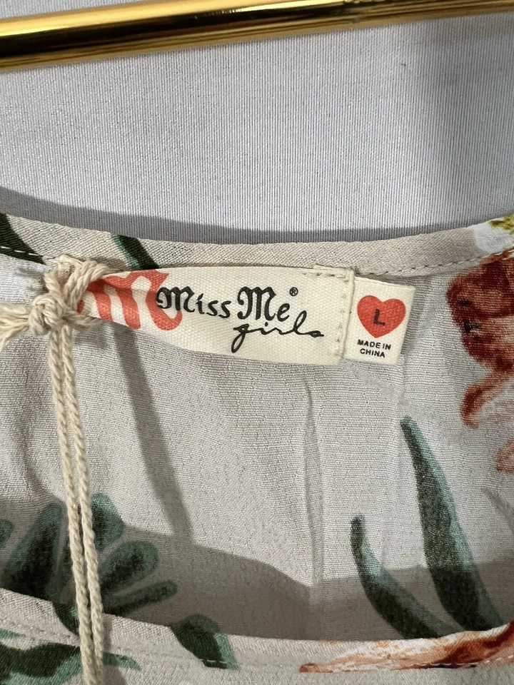 Vestido Miss Me Niñas Talla Grande Correa Ajustable Floral Con Borde de Encaje NUEVO NUEVO CON ETIQUETAS Foto 2 de 4