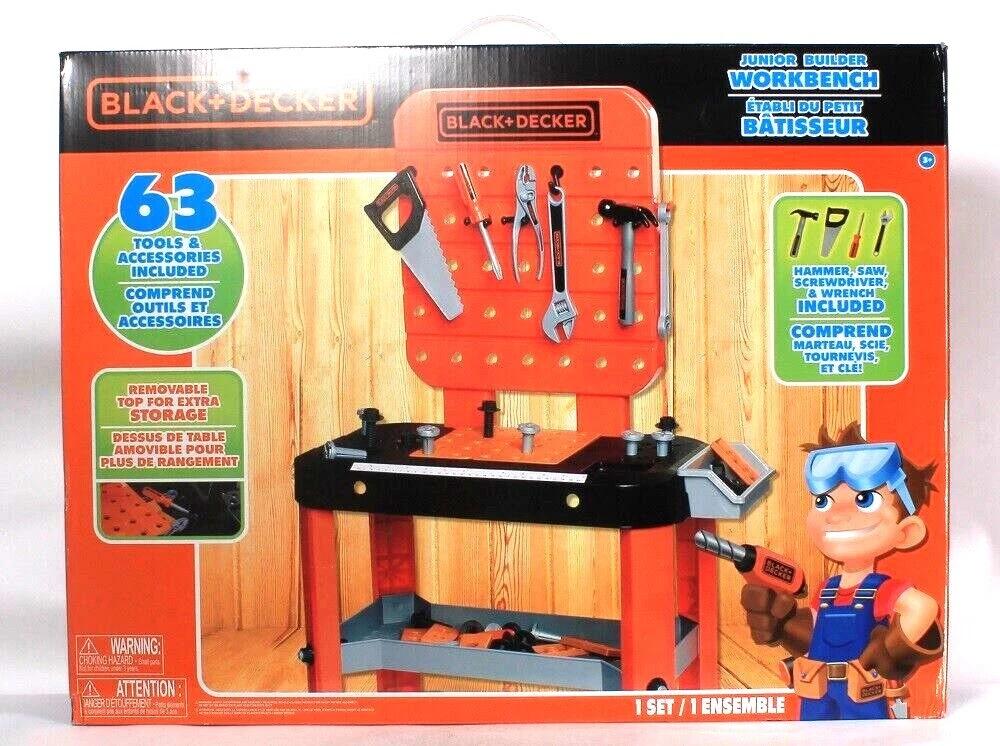 Jakks Pacific Black & Decker Junior Builder Workbench 63 Tools