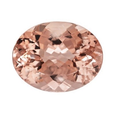 MORGANITE 5 x 3 MM OVAL CUT SOFT PEACH COLOR ALL NATURAL VVS