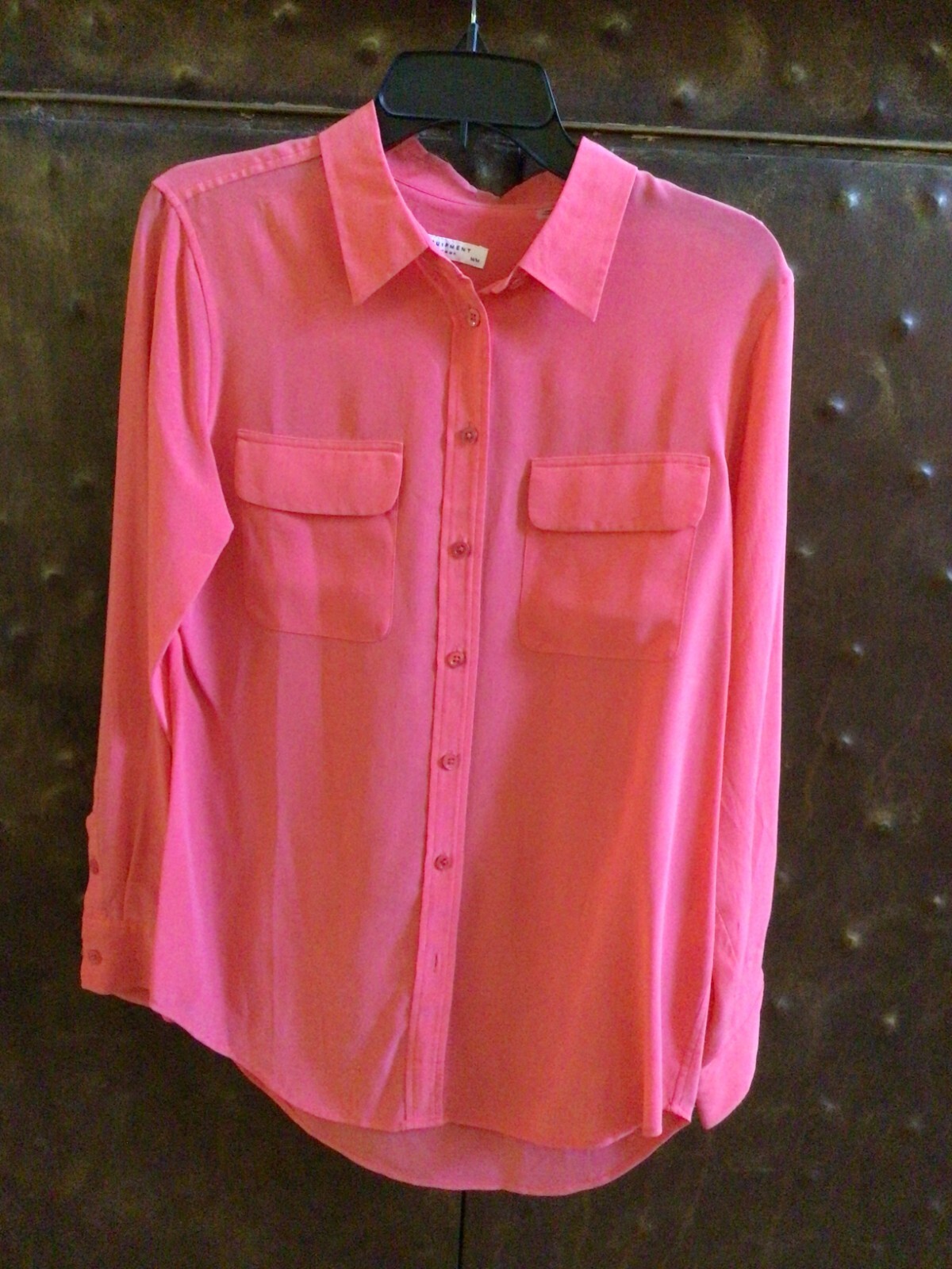 Femme Slim Signature Silk Blouse Paradise Pink Size Medium