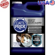 Max Power Triple Odor Guard Unscented Clumping Cat Litter 15lb Jug Dust Free New
