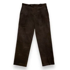 Hathaway Platinum Mens Flat Front Pima Cotton Corduroy Pant Brown