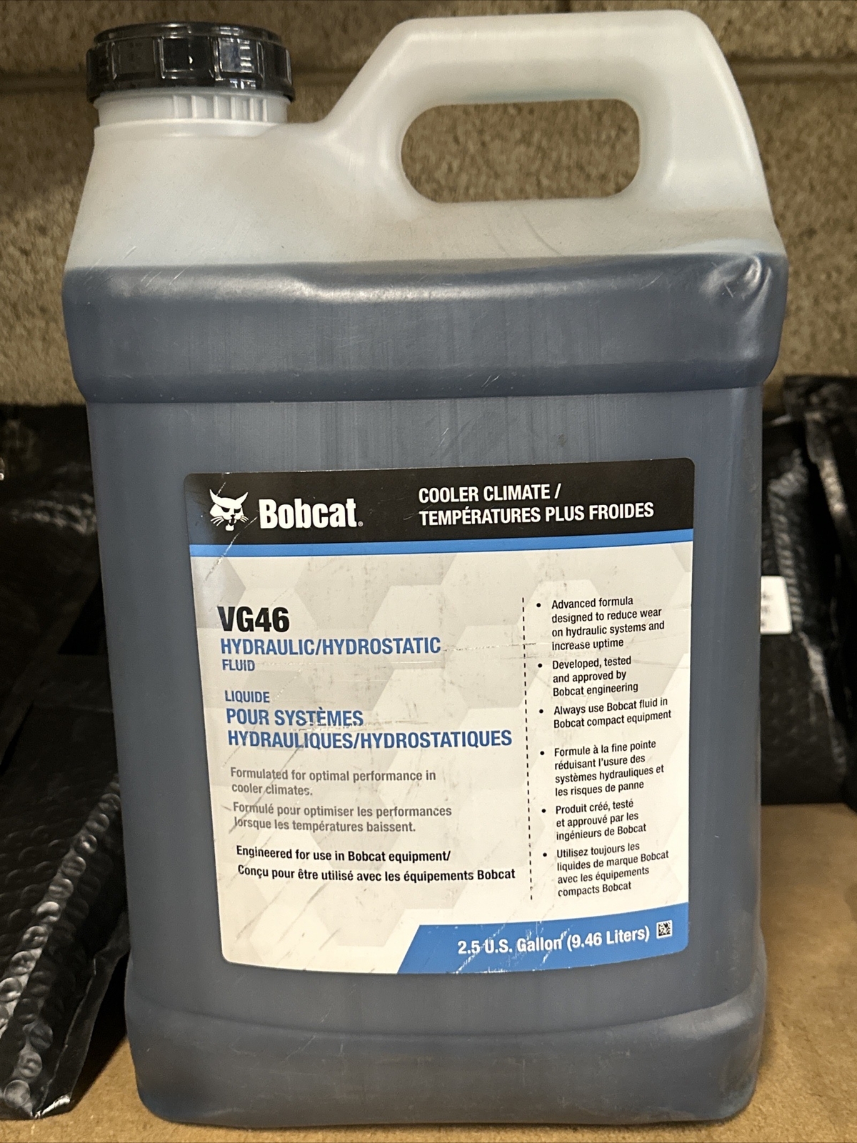 Bobcat Cold Climate Hydraulic Hydrostatic Fluid Oil 2.5 Gallon Skid