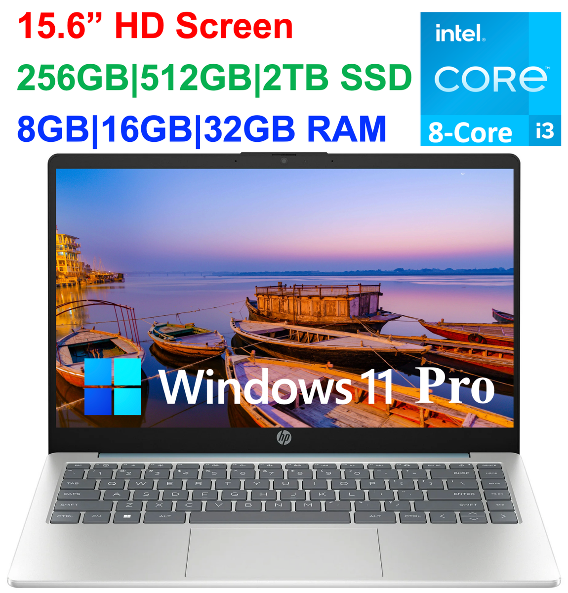 2024 HP Laptop Computer 14 HD 8-Core Intel i3 Upto 32GB RAM 2TB