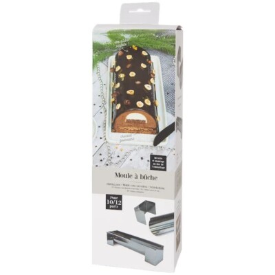 Moule à Bûche En Inox - 31 X 8 Cm - Pour Environ 10 à 12 Parts - Marque Kitchen Corner