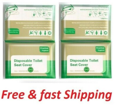 50 pcs Disposable Toilet Seat Cover for Travel Paper Flushable Potty Train