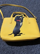 Marc Tetro Dachshund Yellow Mini Tote W/ Shoulder Strap